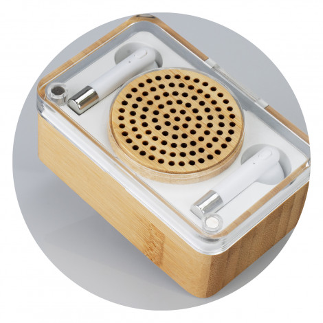 Bamboo Wireless Speaker & Earbud Set - Image 4