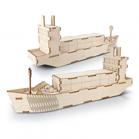 BRANDCRAFT Cargo Ship Wooden Model - Image 3