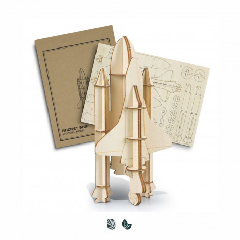 BRANDCRAFT Rocket Ship Wooden Model - Image 2