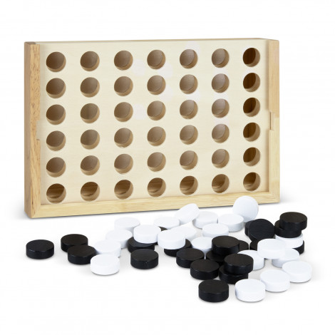 NATURA Quattro Wooden Four-in-a-Row Game - Image 3
